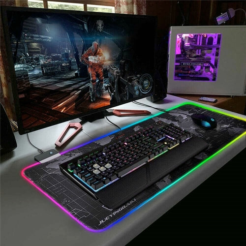 Dragon RGB Gaming Muispad Wereldkaart