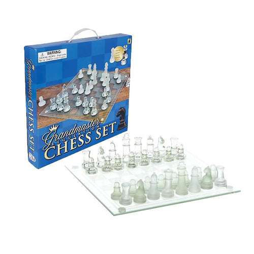 Zummy 14 inch Glazen Schaakspel