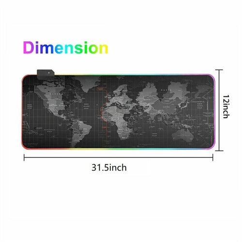 Dragon RGB Gaming Muispad Wereldkaart